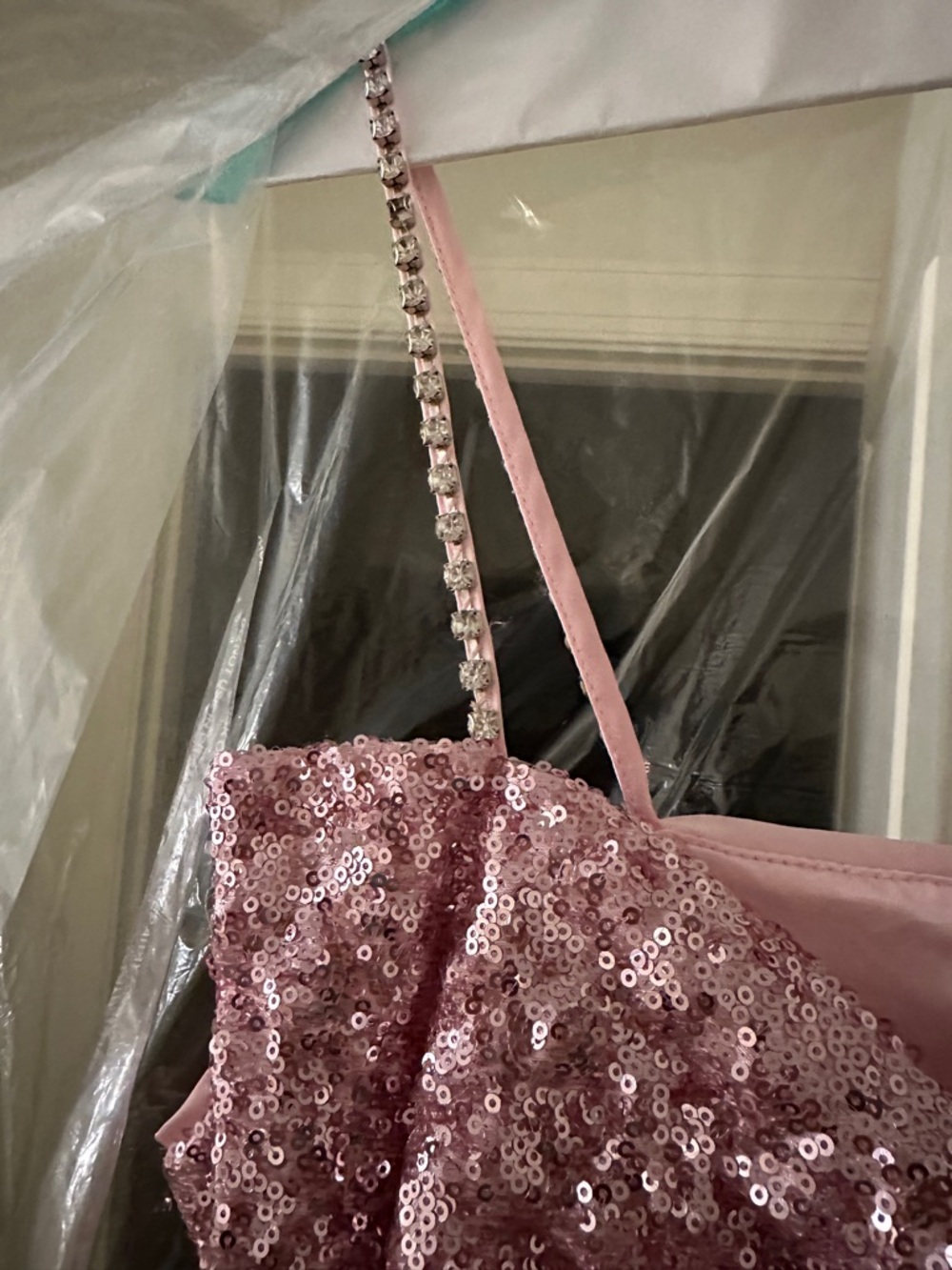 Altar'd State Pink Sequin Mini Dress with Bow - Picture 8 of 10